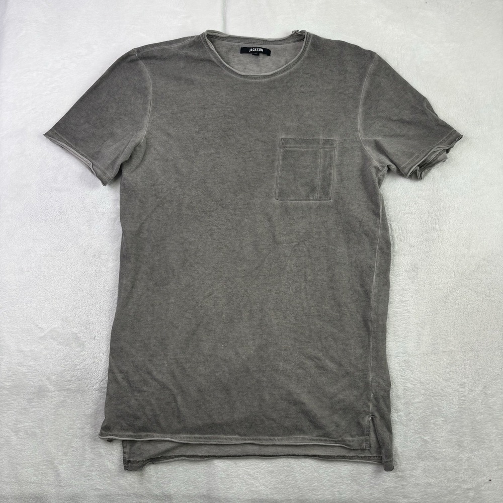 Jackson Washed Grey Short Sleeve Pocket Shirt Men's Medium